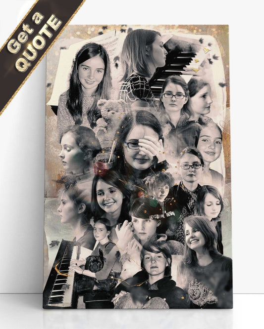 Black’N White Photo Montage | Hand Made | Dedicated Artist | Professional Printing | Bespoke Artwork Collages - LuxPrintGifts.com