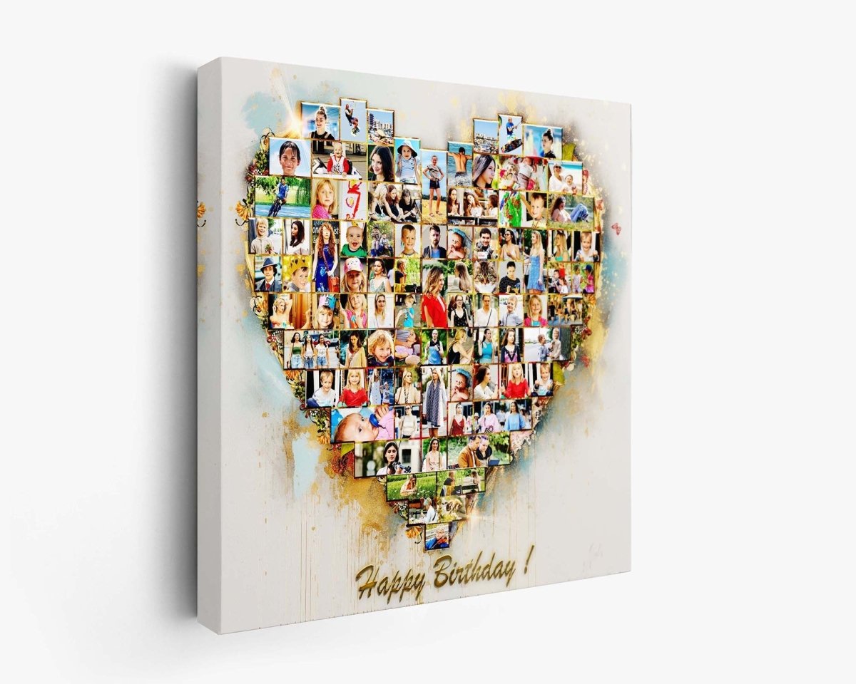 Heart Shaped Photo Collage_Side_View_LuxPrintGifts.com